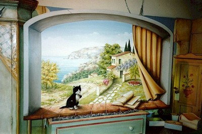 最流行的餐館飯店墻體裝飾方法：墻體彩繪