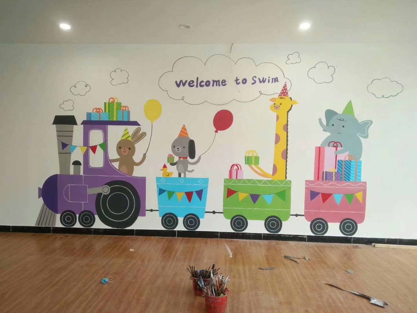 南昌古建筑彩繪,南昌彩繪古建筑,南昌手繪背景圖,南昌背景圖手繪,南昌手繪背景